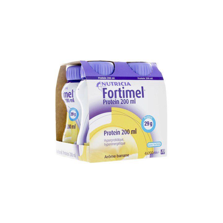 Fortimel protein goût banane Nutricia - 4 bouteilles de 200 ml