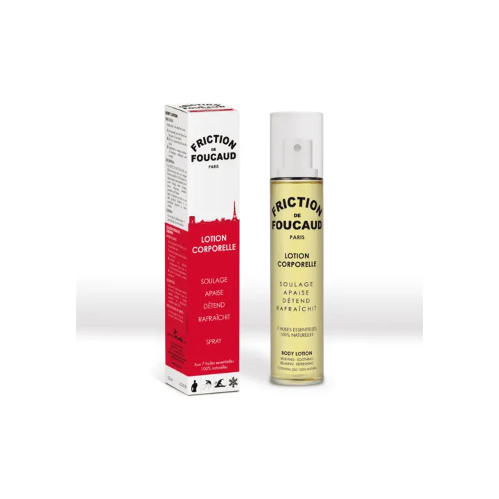 Lotion énergisante pour le corps friction de Foucaud - spray de 125 ml