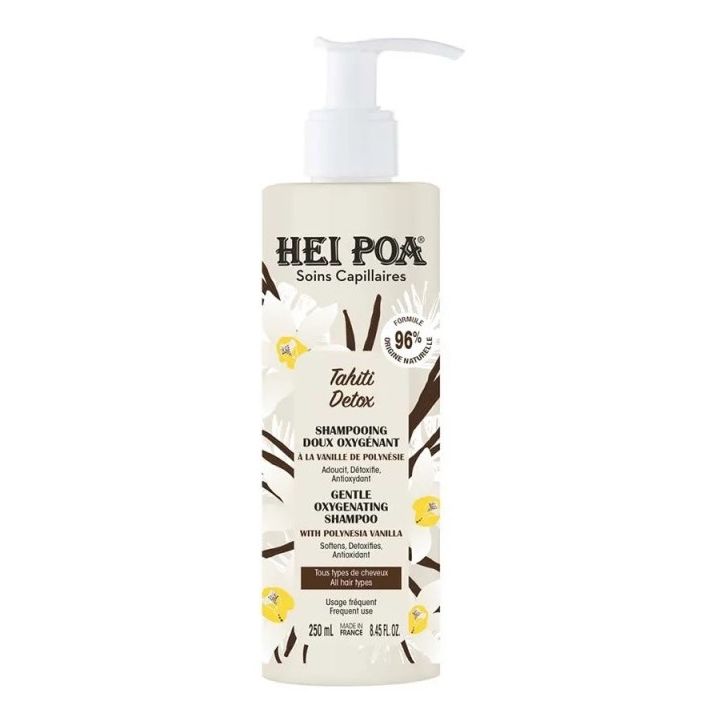 Tahiti Detox shampooing doux oxygénant Hei Poa - flacon-pompe de 250ml