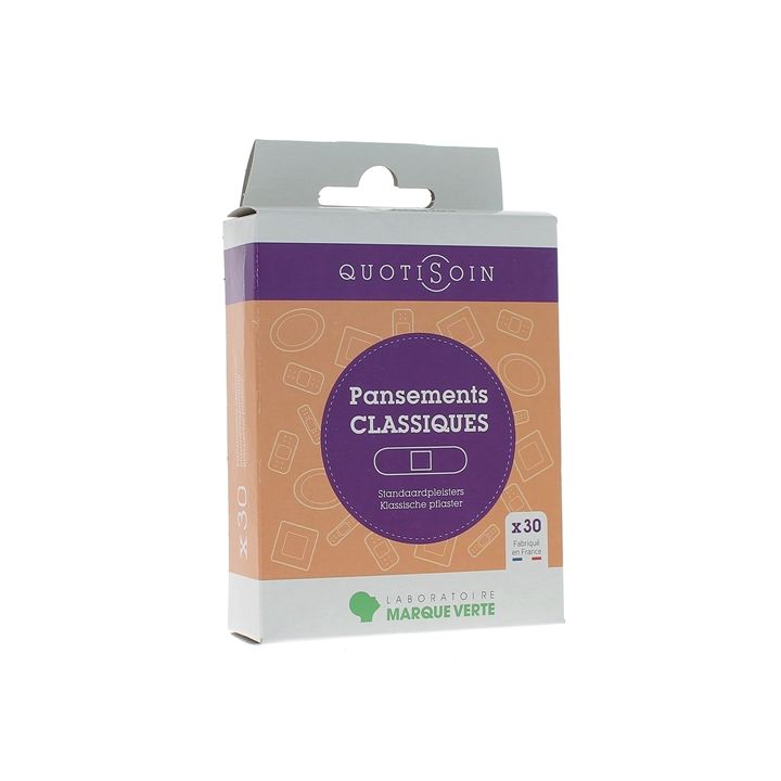 Pansements classiques Marque Verte - boîte de 30 pansements