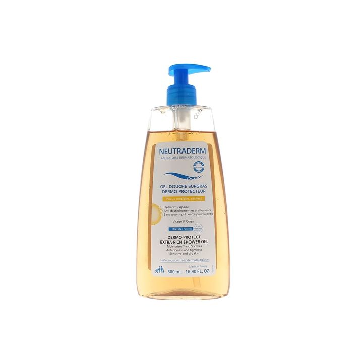 Gel douche surgras dermo-protecteur Neutraderm - flacon pompe de 500 ml