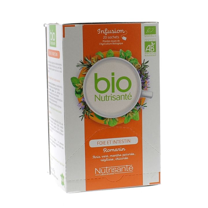 Infusion Foie et intestin Romarin bio Nutrisanté - 20 sachets
