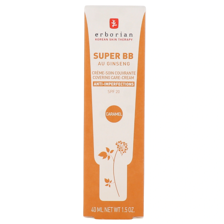 Super bb crème-soin couvrante anti-imperfections caramel spf 20 Erborian - tube de 40ml