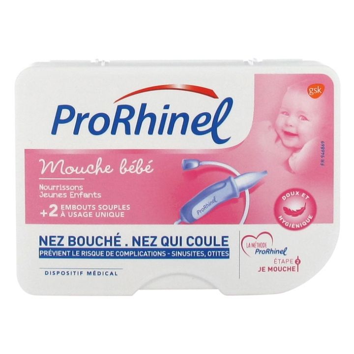 Mouche bébé ProRhinel - boîte contenant un 1 mouche bébé + 2 embouts jetables