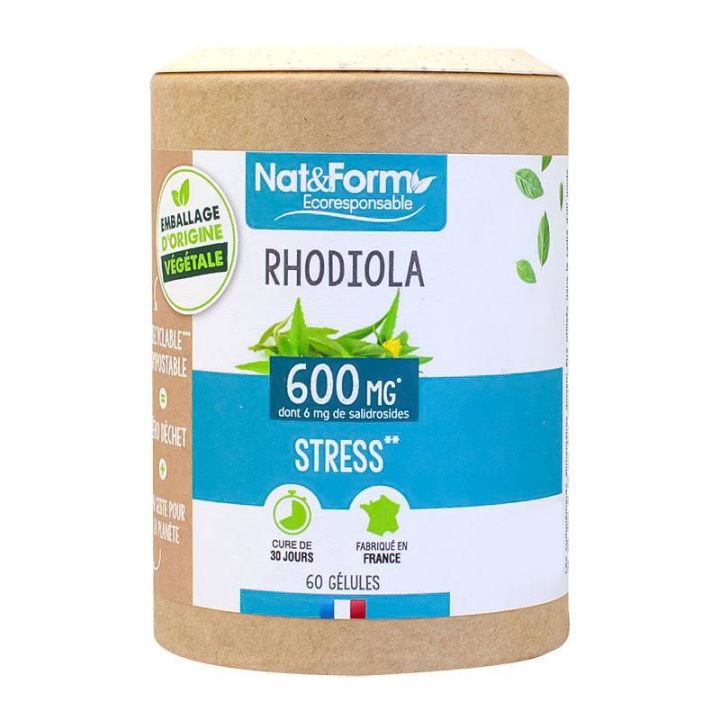 Rhodiola stress Nat&Form - pot de 60 gélules