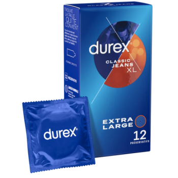 Préservatifs classic jeans extra large XL Durex - boite de 12 préservatifs