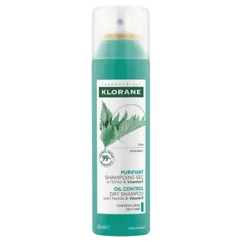 Shampooing sec à l'Ortie purifiant cheveux gras Klorane - Spray de 150ml