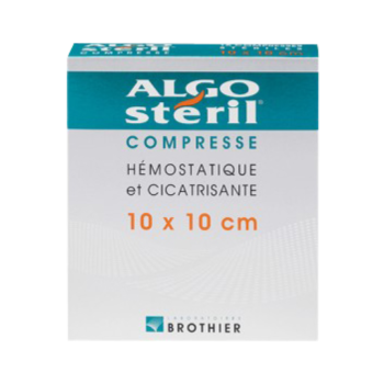 Algostéril compresse hémostatique et cicatrisante - boite de 16 compresses de 10 x 10 cm