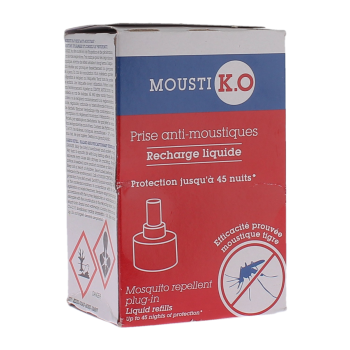 Mousti K.O recharge liquide pour prise anti-moustiques Marque verte - une recharge de 33ml