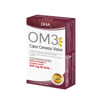 OM3 coeur cerveau vision Super Diet - boite de 60 capsules