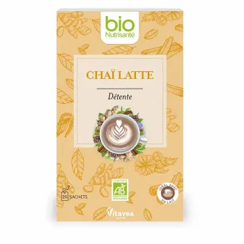 Thé noir chaï latte bio Nutrisanté - boîte de 20 sachets