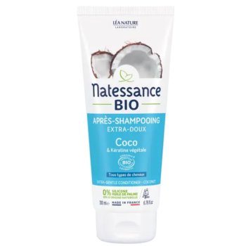 Après-shampooing extra-doux coco bio Natessance - tube de 200ml