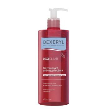 Dexeclear gel moussant anti-imperfections Dexeryl - flacon-pompe de 400ml