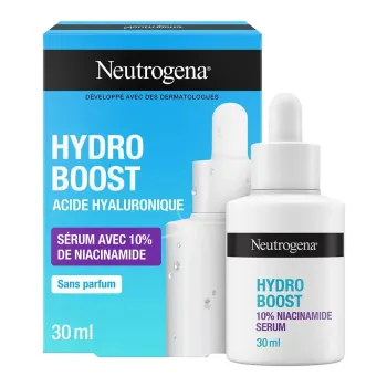 Sérum Hydro Boost acide hyaluronique + 10% niacinamide Neutrogena - flacon-pipette de 30ml