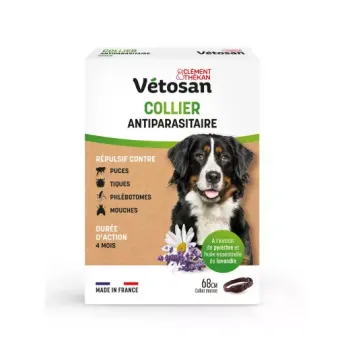 Vétosan Collier antiparasitaire chien Clément Thékan - collier de 68cm