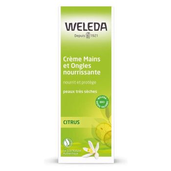 Crème nourrissante mains et ongles citrus Weleda - tube de 50ml