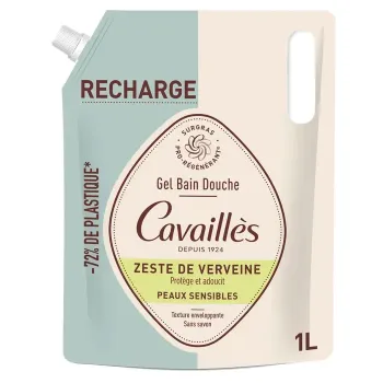 Recharge Gel bain douche Zeste de verveine Rogé Cavaillès - éco-recharge de 1L