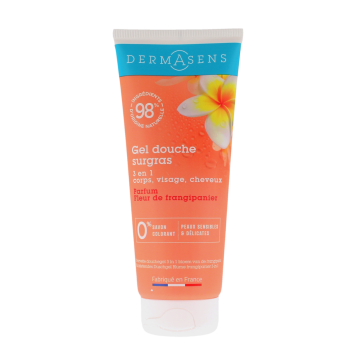 Dermasens gel douche surgras parfum fleur de frangipanier Marque verte - tube de 200ml