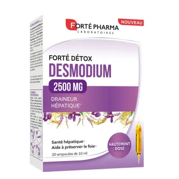 Forté détox desmodium 2500mg Forté Pharma - boite de 20 ampoules 