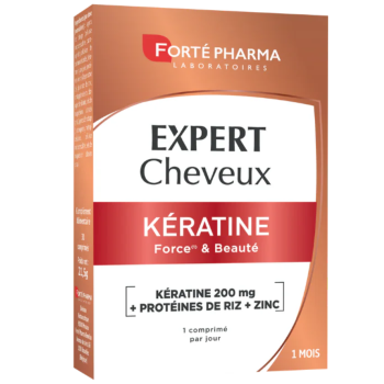 Expert cheveux kératine Forté Pharma - boite de 30 comprimés