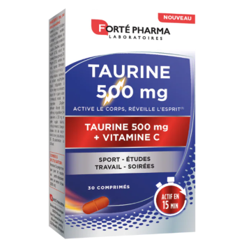 Taurine 500mg + vitamine C Forté Pharma - boite de 30 comprimés