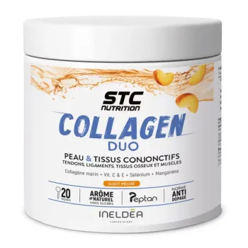 Collagen duo goût pêche STC Nutrition - pot de 230g