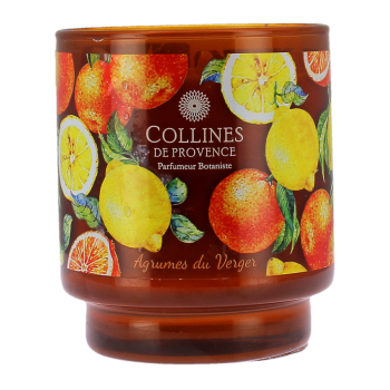 Bougie parfumée Agrumes du verger Collines de provence - bougie de 220g