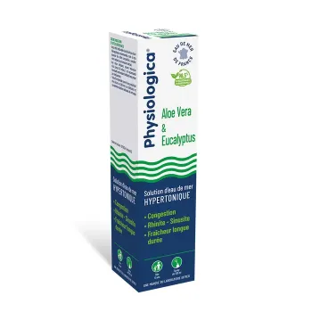 Physiologica solution d'eau de mer hypertonique aloe vera & eucalyptus Gifrer - spray de 120ml