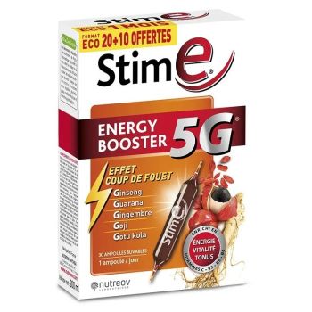 Stime E energy booster 5G Nutreov - boîte de 30 ampoules buvables