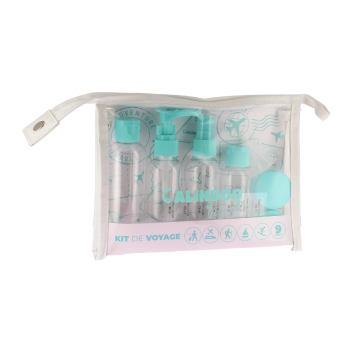 Kit de voyage Calindoo - trousse de 9 pièces