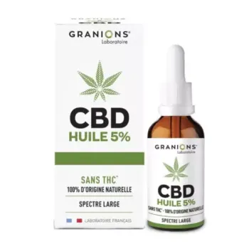 Huile CBD 5% Granions - flacon-pipette de 10ml