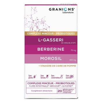 Complexe minceur probiotiques Granions - boite de 20 gélules + 20 comprimés 