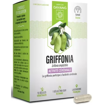 Griffonia activité cérébrale Dayang - boite de 15 gélules