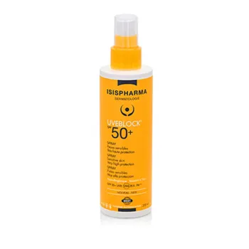 Uveblock spray solaire très haute protection spf50+ Isispharma - spray de 200ml