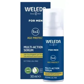 Sérum homme multi-actions 5en1 Age Protect Weleda - flacon pompe de 30ml