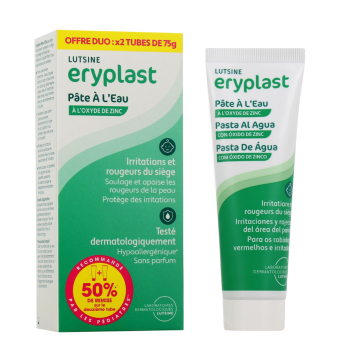 Eryplast pâte à l'eau à l'oxyde de zinc Lutsine - 2 tubes de 75g