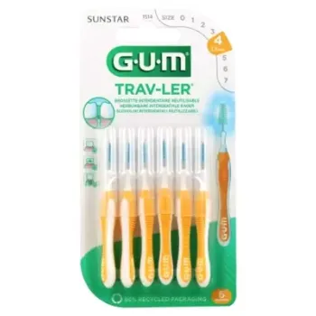 Brossette interdentaire Sunstar Trav-ler 1.3 mm Gum - 6 brossettes