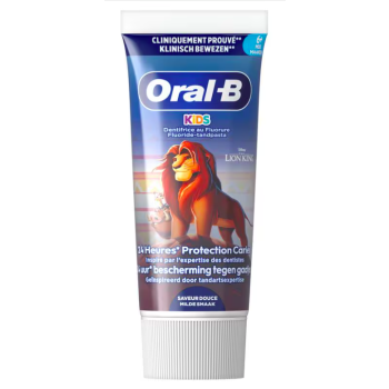 Dentifrice kids protection caries Roi Lion d&egrave;s 6 mois Oral-B - tube de 60ml