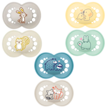 Sucette Original silicone nature 18 mois + MAM - boîte de 2 sucettes + boite de stérilisation