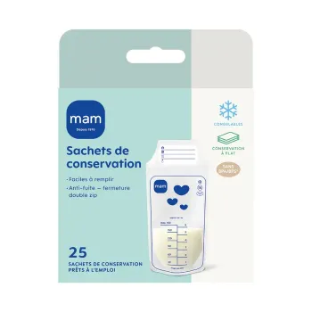 Sachets de conservation Mam - boite de 25 sachets de 180ml