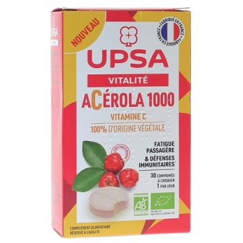 Acérola 1000 bio UPSA - boîte de 30 comprimés à croquer