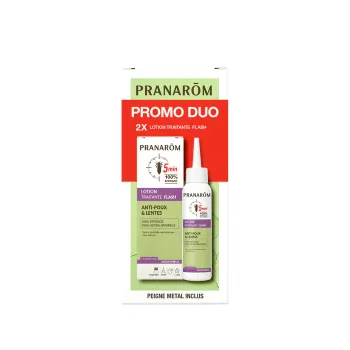 Aromapoux lotion traitante flash + peigne Pranarôm - flacon de 2x100ml