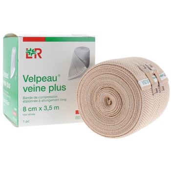 Bande de compression Velpeau veine plus contention légère 8cmx3,5m Lohmann & Rauscher - une bande