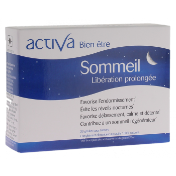 Bien être sommeil libération prolongée Activa - boite de 30 gélules