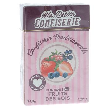 Bonbons aux fruits des bois sans sucre Ma petite confiserie - boite de 36,5g