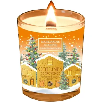 Bougie parfumée Mandarine confite Collines de Provence - bougie de 75g