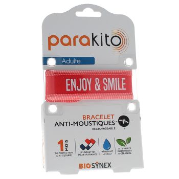 Bracelet anti-moustiques Enjoy and smile Parakito - 1 bracelet + 2 recharges