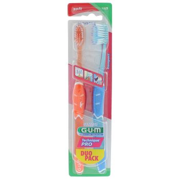 Brosse à dent souple technique pro duo pack Gum - 2 brosses à dents