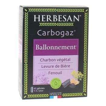 Carbogaz Herbesan - boîte de 45 gélules