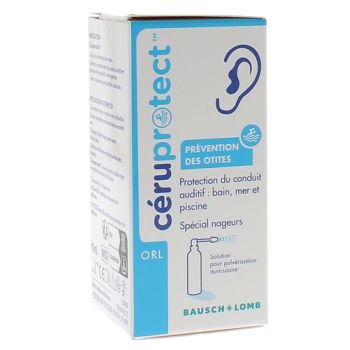 Céruprotect Solution auriculaire prévention des otites spécial nageurs Bausch + Lomb - flacon de 10ml